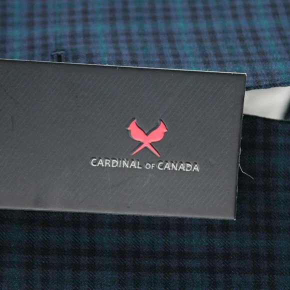 Cardinal of Canada NWT 100% Wool Sport Coat Size 44R US In Blues w/ Teal Plaid